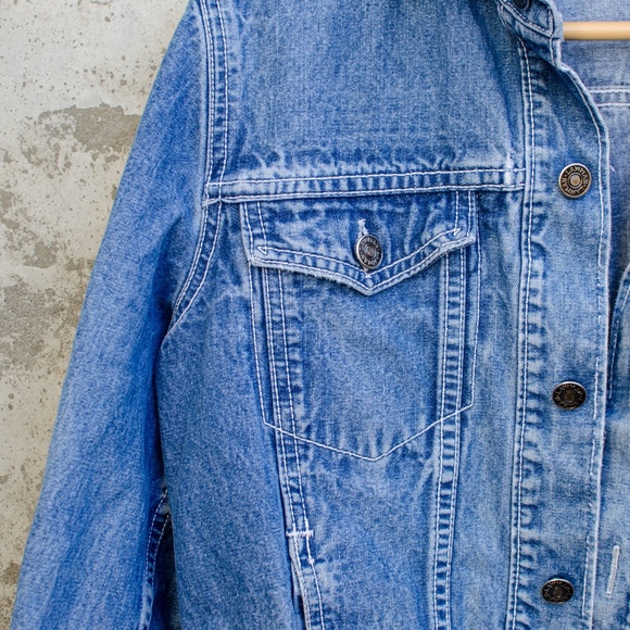 Vintage Denim Medium Wash Button Up Jacket - Picture 4 of 5